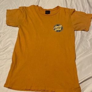 fairly worn good condition orange santa cruz tee shirt size medium